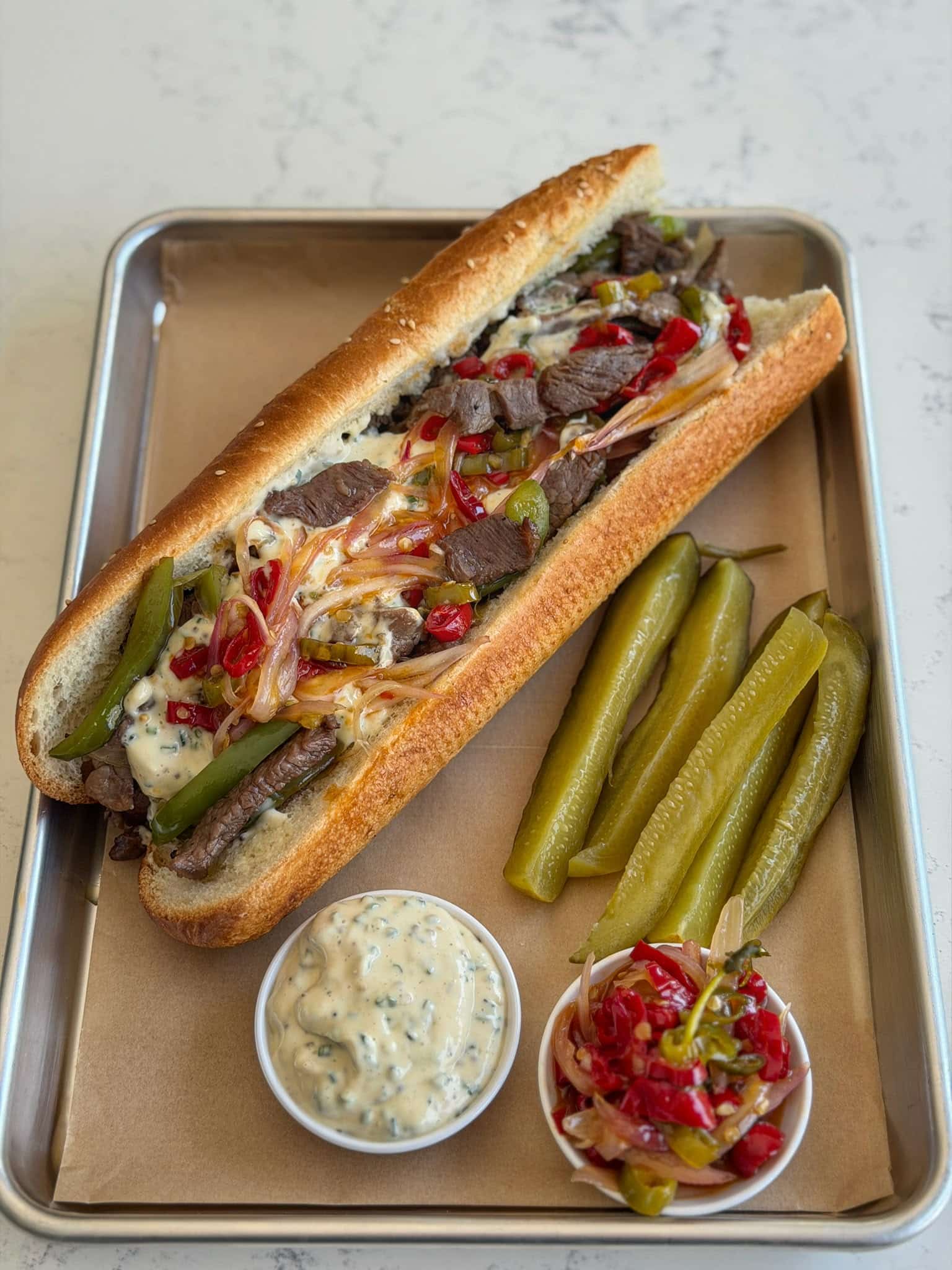 באגט אנטריקוט עם בצלים